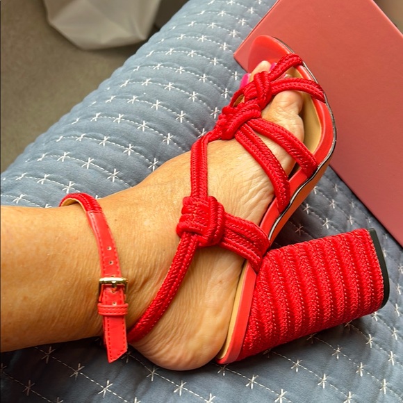 Cabi Red Strappy Sandals - Picture 6 of 6